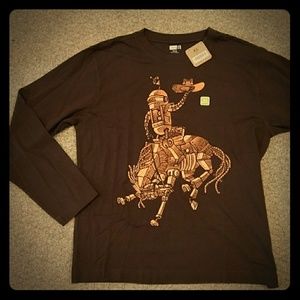 Crazy8 cowboy robot STEM. Boys XL shirt